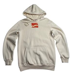 Marvel Comics Avengers Beige Graphic Hoodie Size Small - Hulk Iron Man Thor